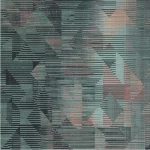 ورق جدران بلجيكي، لون اخضر، تصميم نقشات، مقاس 10م × 0.53سم