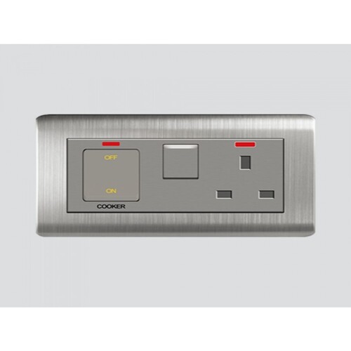 Oven Socket 14×7 cm 45 Amp Steel Color, A66 | Art DNA