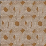 ورق جداري بلجيكي لون ذهبي تصميم هندسي، مقاس 10 م×0.53 م، موديل تريبت