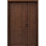 باب خشبي ونصف فاخر، لون بنى، مقاس 160 × 235 سم، رمز المنتج EXO7