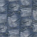 German wallpaper for youth and children, size 10 m x 0.53 m, dark blue color, model 202106 