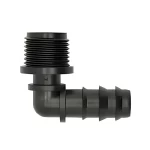 LDPE Plastic Elbow 90° With Male Thread, Size 25 mmx3/4 inch, Black Color | Alwasail