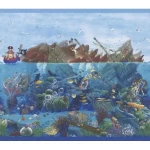 Youth and children Wallpaper, blue Color, Length 10m, Width 0.53m, Model 290004 