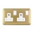 13A 2 Gang Socket with Double Pole Switch, Gold Color, 7x14cm, 250V | SPECTRA