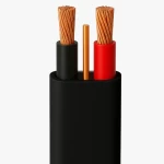 6 sq mm Two Core Stranded Flat Copper Electric Cable with Earth Conductor, 300/500 volts, PVC 85°C Insulated, Black Color, 50 meter | Saudi Cable Company