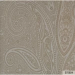 ورق جداري ايطالي لون بيج داكن تصميم نقشات، مقاس 10 م×0.73 م، موديل 275024