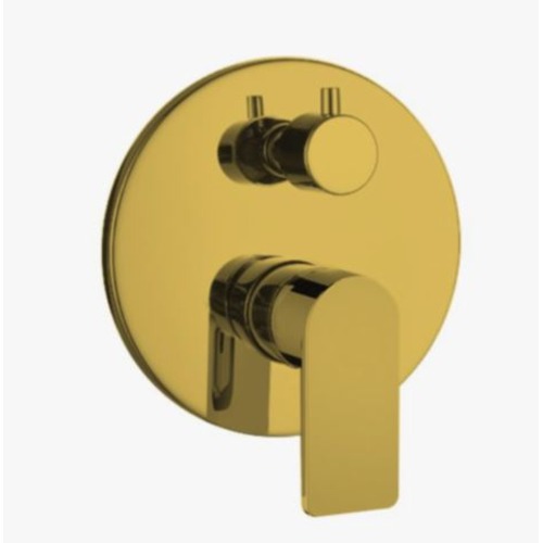 Concealed Shower Mixer Brass, Round Shape, Gold Color | Saudi Ceramics