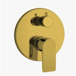 Concealed Shower Mixer Brass, Round Shape, Gold Color | Saudi Ceramics