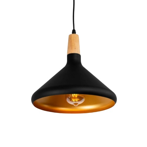 Contemporary Ceiling Light 28x25 cm Black with Gold | 4008