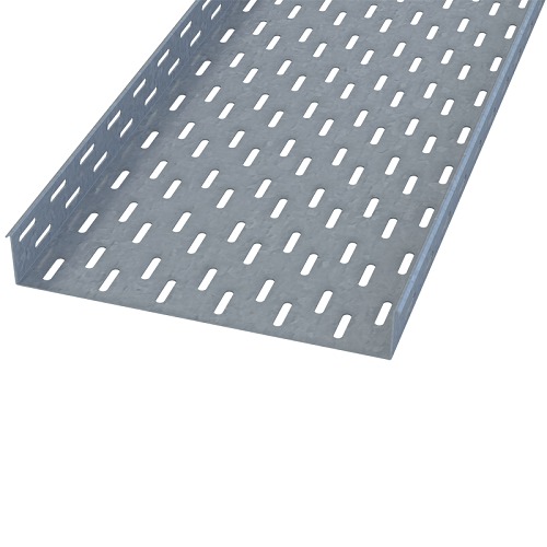 Straight Perforated Electrical Cable Tray 50mm Height 450mm Width, Powder Coated | Habbal Alarabi Factory