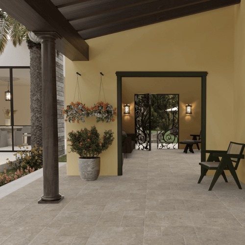 Outdoor Ceramic Floor Tiles 60x60x1.5 cm Beige | Saudi Ceramics
