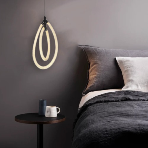 Double Black Pendant Light Length 45 cm Diameter 25 cm | Matkel Store