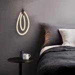 Double Black Pendant Light, Length 45 cm, Diameter 25 cm