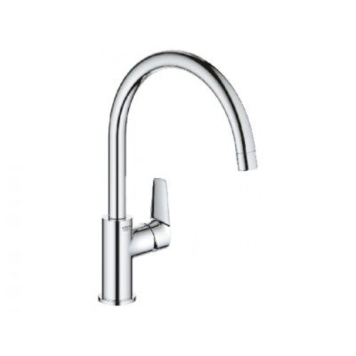 Grohe Single-Lever Basin Mixer 1/2 Inch Chrome, C-Spout | Grohe