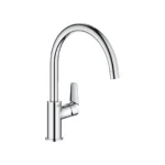 جروهي خلاط مغسلة بمقبض واحد شكل C، مجموعة باو إيدج، 1/2 بوصة، كروم