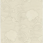 Italian Wallpaper Pale Beige Color Floral Design, Size 10mx0.73m, Model 41761