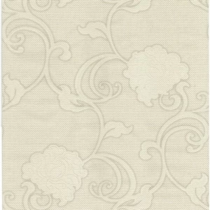 Italian Wallpaper Floral Design Pale Beige Color, Size 10mx0.73m, Model 41761 | Balbaid Decor Company