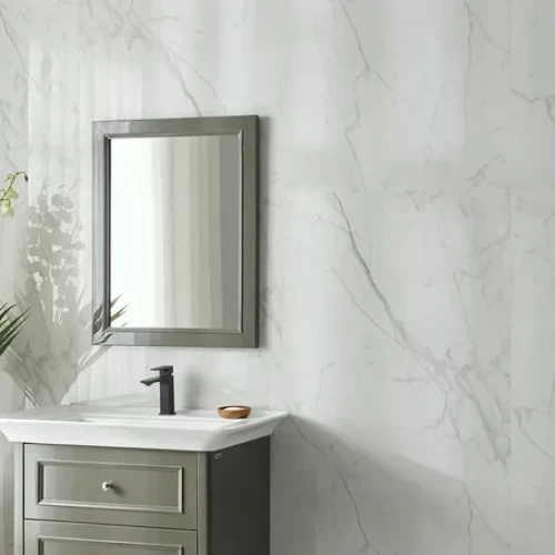 بورسلان بلاط مصقول ابعاد 160 ×80  سم، لون ابيض، موديل فلورنس 