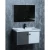 Ceramic Decorative washbasin Pearl Grey Color Size 80 cm, With Wooden Cabinet and Pharmacy With Mirror