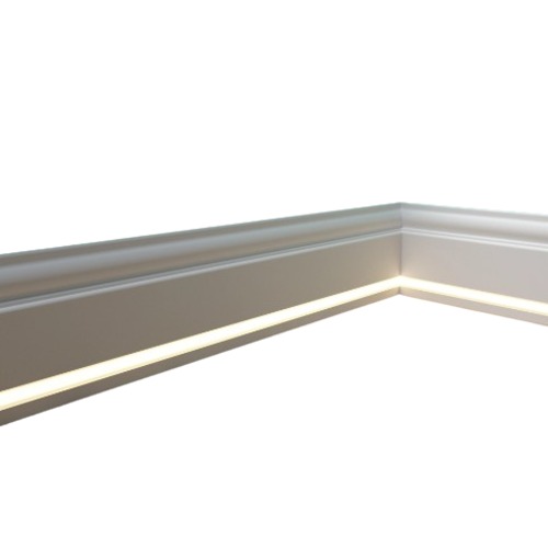 نعلات ديكور فوم PU المضيئة 2.44×15×2 سم، أبيض | شركة زخارف