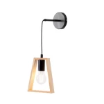 Classic Wall Lamp, Wooden Color, Dimensions 15x19x9 cm 