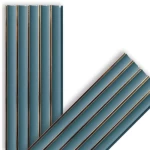 PVC wood replacement panels, size 15 x 290 cm, ribbed, blue-gray color