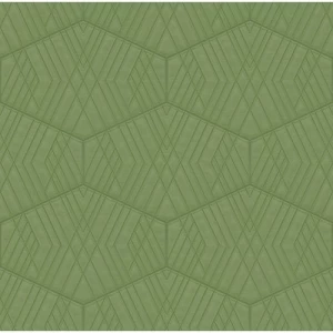 Italian Geometric Wall Covering 10m x 0.73m Green, Model Z90000 | Balbaid Decor Company