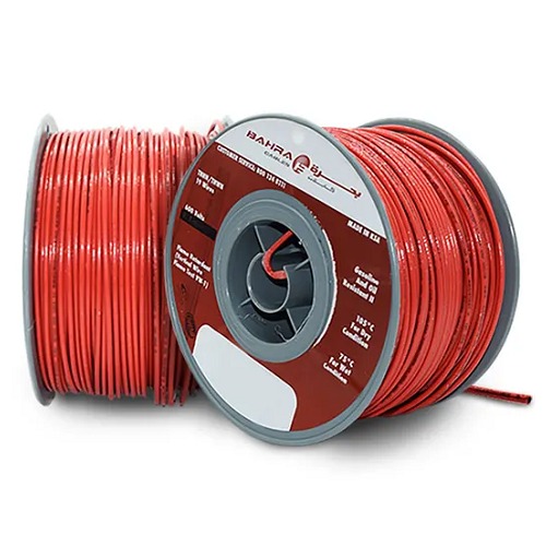 سلك بحرة 14 AWG THHN امريكي، 600 فولت، نحاس مجدول معزول PVC، غلاف نايلون، لون احمر | بحرة للكابلات