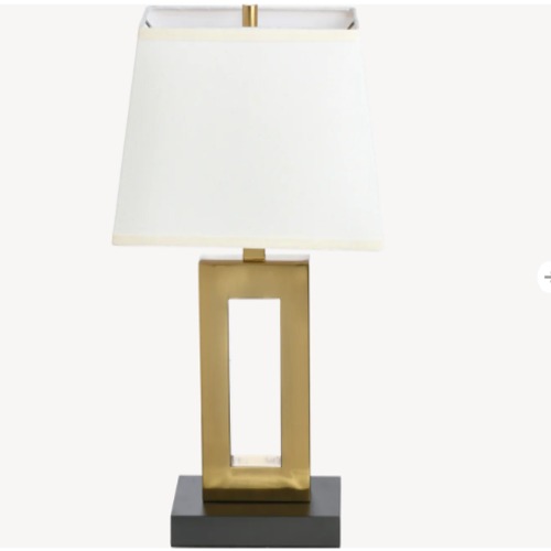 Stylish Modern Table Lamp 39×21×60 cm White with Cooper Color | Abyat Company