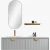 Bathroom Cabinet  Sink with Mirror and Shelf, Wall-Mounted, Gray Color