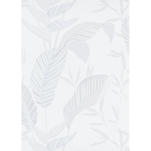 German Wall Covering Leaf-Patterned Design 10×0.53 m Light Grey | Balbaid Decor Company