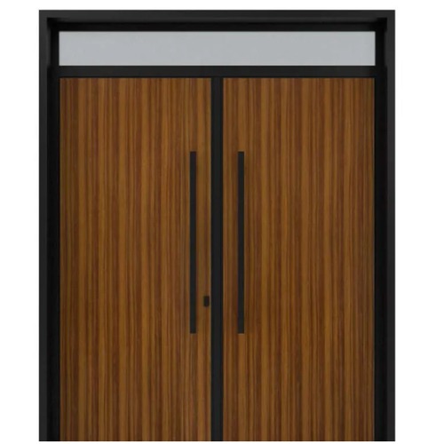 Aluminum Exterior Entrance Door Water and Moisture Resistant Black with Brown, Model 95 | 