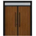 luminum Entrance Made for Outdoors, Water and Moisture Resistant, black with brown UAE Made, Model 95