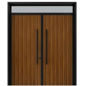 Aluminum Exterior Entrance Door Water and Moisture Resistant Black with Brown, Model 95 | 