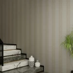 ورق جدران تصميم مقلم، مقاس 10 م×50 سم، لون بني غامق