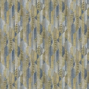 Italian Wallpaper Blue With Brown Geometric Design, Size 10m x 1.06m, Model RC19070 | Balbaid Decor Company