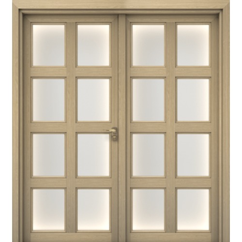 Premium Luxury Wood Entrance Doors Double 220×235 cm 6 cm Thickness Beige | YT-65304387