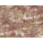 Italian Wall Decoration Brown with Beige Color, Length 10m, Width 1.06m, Model Z44908