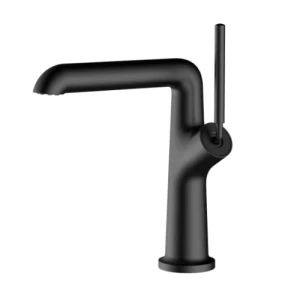 Short Automatic Washbasin Faucet Matte Black, Model LOLO | Al Muhaidib Sanitary and Ceramic