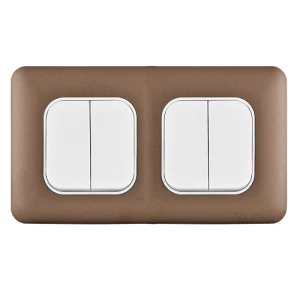 10A Electrical Light Switch 4 Gang 2 Way Copper Color 7x14cm 250V | Tri-Spectrum