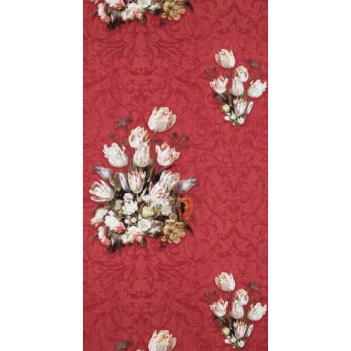 Floral Wallpaper Red Color 10m x 0.53m Model 17802 | Balbaid Decor Company