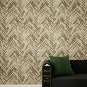 ورق جداري تصميم خشبي مقاس 10 م×50 سم لون كاكي | IV-37051-2