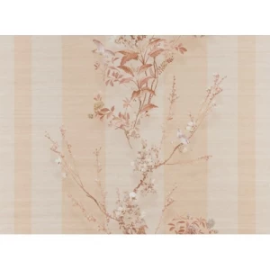 Italian Wallpaper Floral Design 10m x 1.06m Beige Color, Model 3022 | Balbaid Decor Company