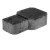 Uni Decore Interlock Paver Tile, Al Armak Brand, with Thickness 8 cm Color Black