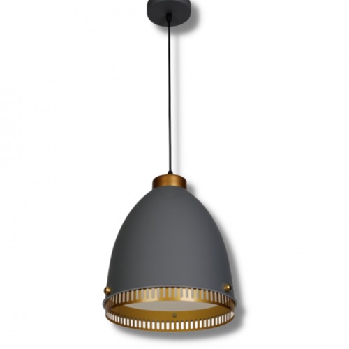 Single Ceiling Hanging Pendant Gray and Gold Color | Matkel Store