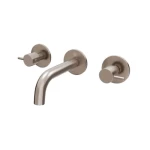 Frameless Wall Mounted Washbasin Mixer, Weight 1460  grams, Matt Nickel Color, Chinese 