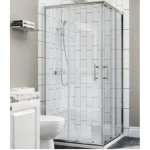 Glass Shower Cabin with Square Shower Tray Size 48×202 cm | Abyat Company