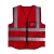 سترة أمان عاكسة، مزودة بثلاث جيوب وبطاقة تعريف، لون احمر،عرض 2 إنش