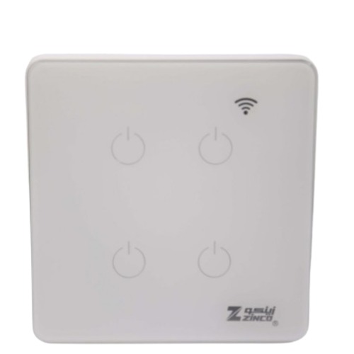 Smart Quadruple Switch 1000 Watts Load 7x7 cm White | Matkel Store