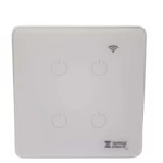 مفتاح رباعي ذكي، قدرة تحمل 1000 واط، مقاس 7×7 سم، لون أبيض